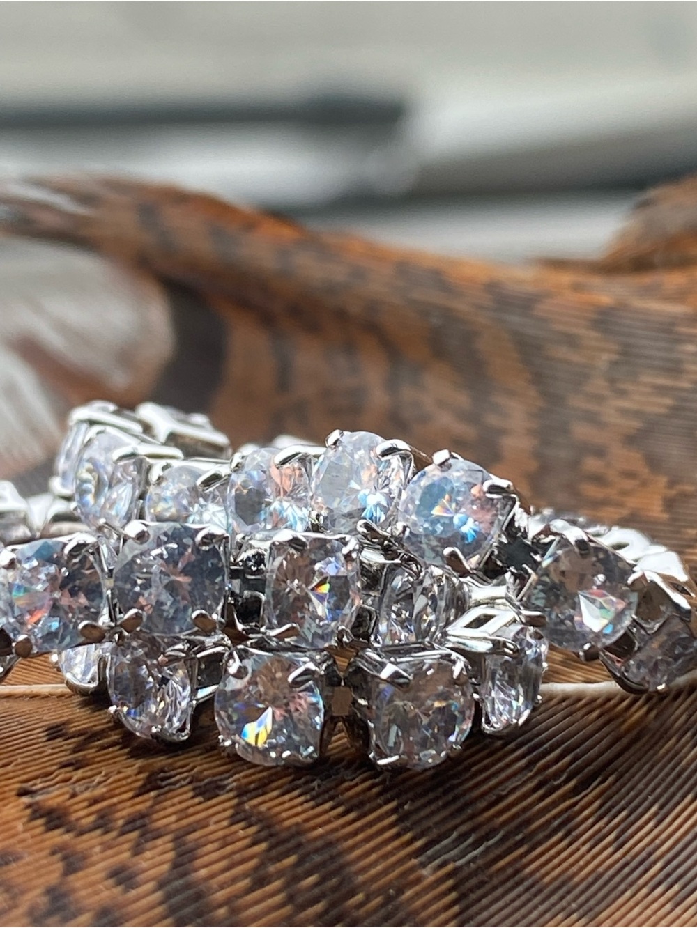 Classic Silver-Tone Crystal CZ Tennis Bracelet - Women’s Size 7 - Picture 9 of 9